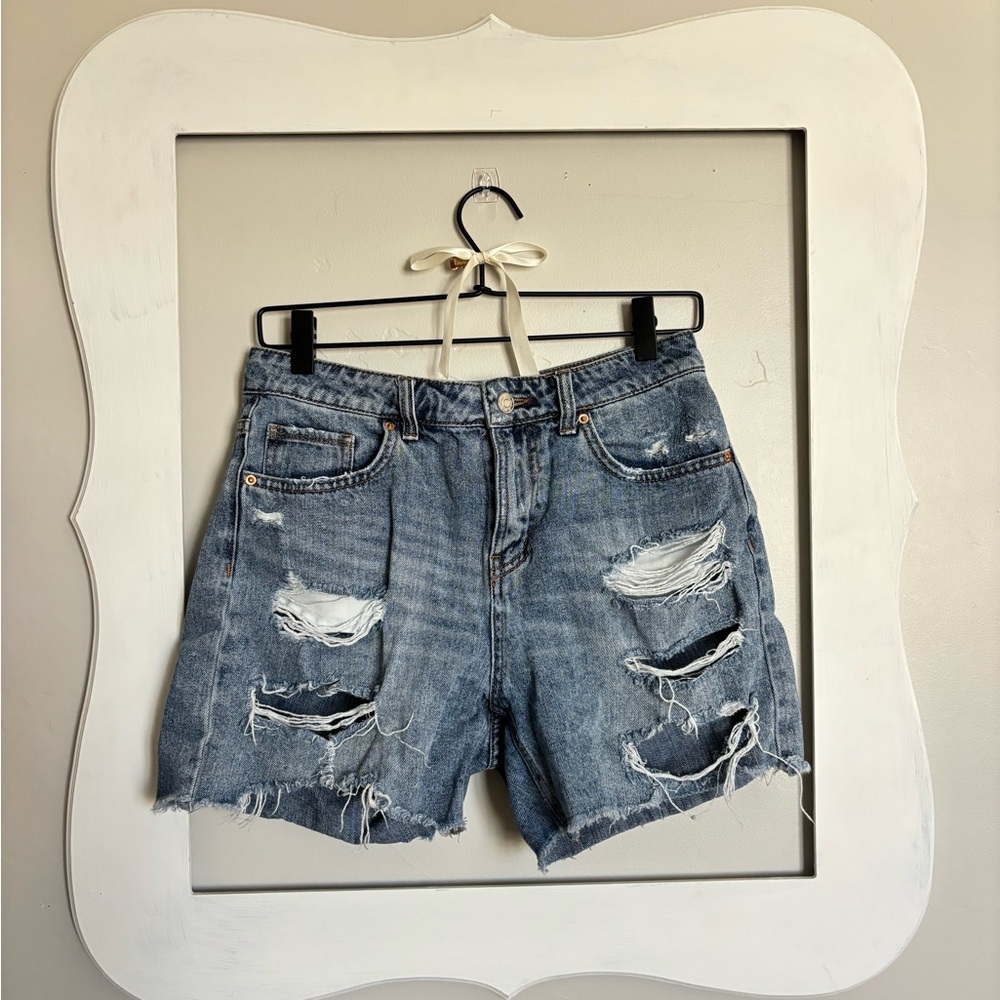 Distressed Denim Cutoffs | Coquette Heartbreaker Edition